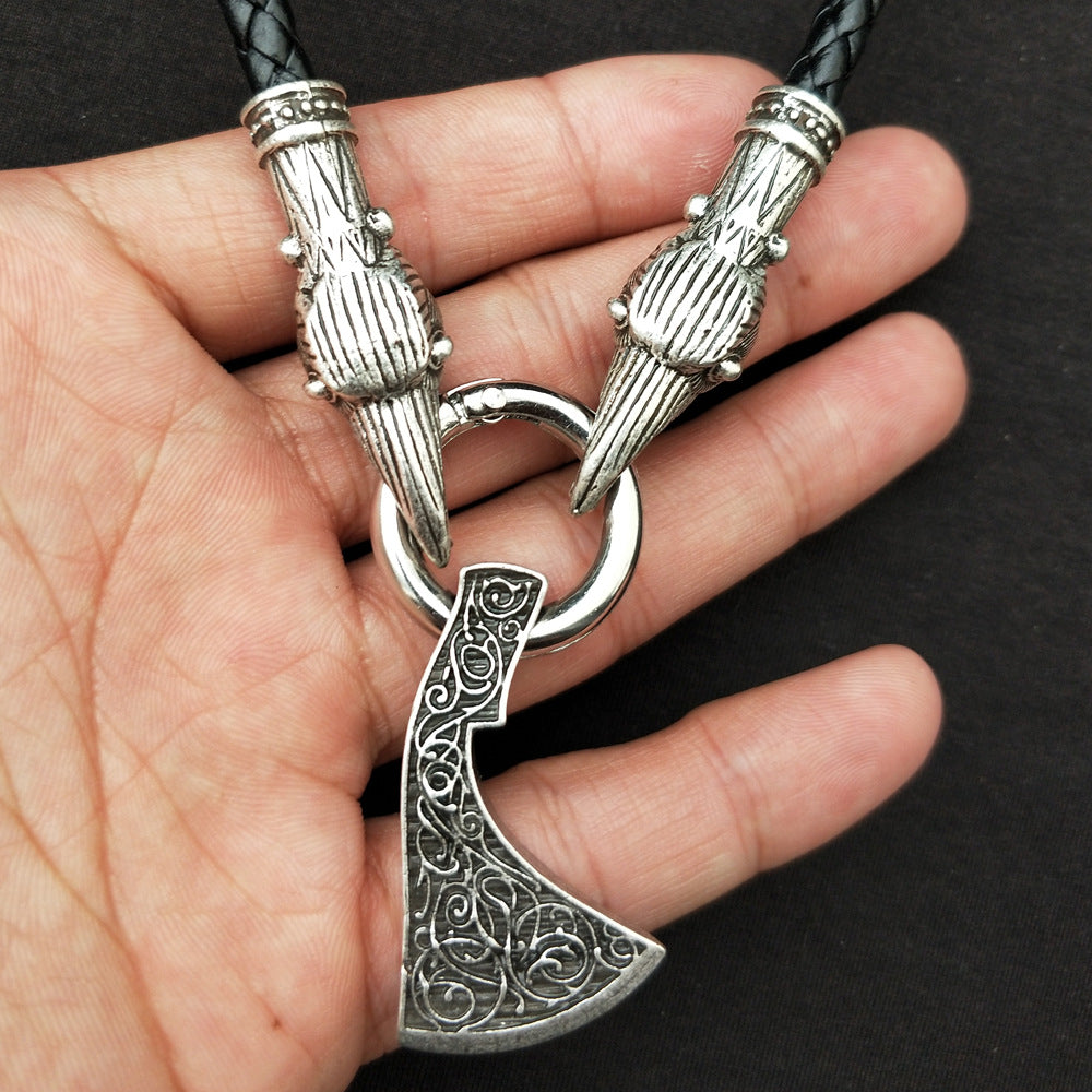 Norse Legacy Viking Axe Pendant Necklace for Men