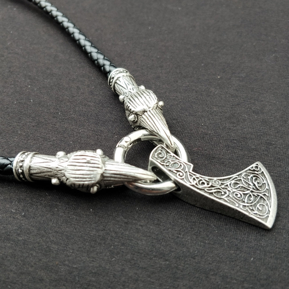 Norse Legacy Viking Axe Pendant Necklace for Men