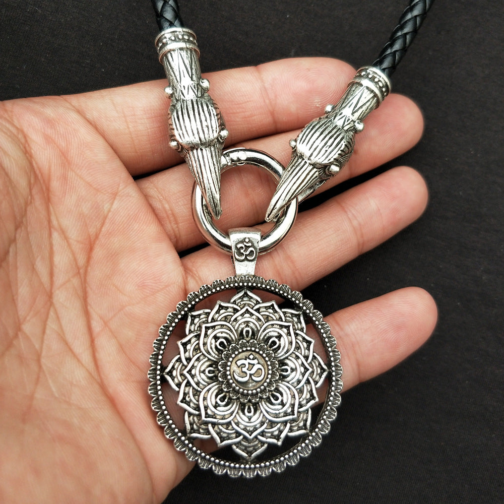 Mystical Mandala OM Necklace with Indian Mythology Inspiration