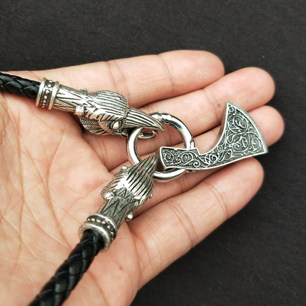 Norse Legacy Viking Axe Pendant Necklace for Men