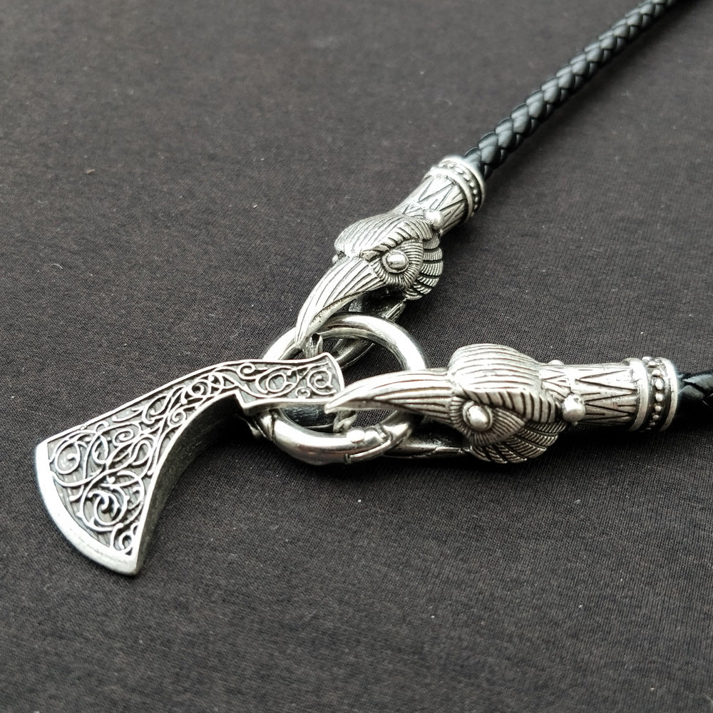 Norse Legacy Viking Axe Pendant Necklace for Men