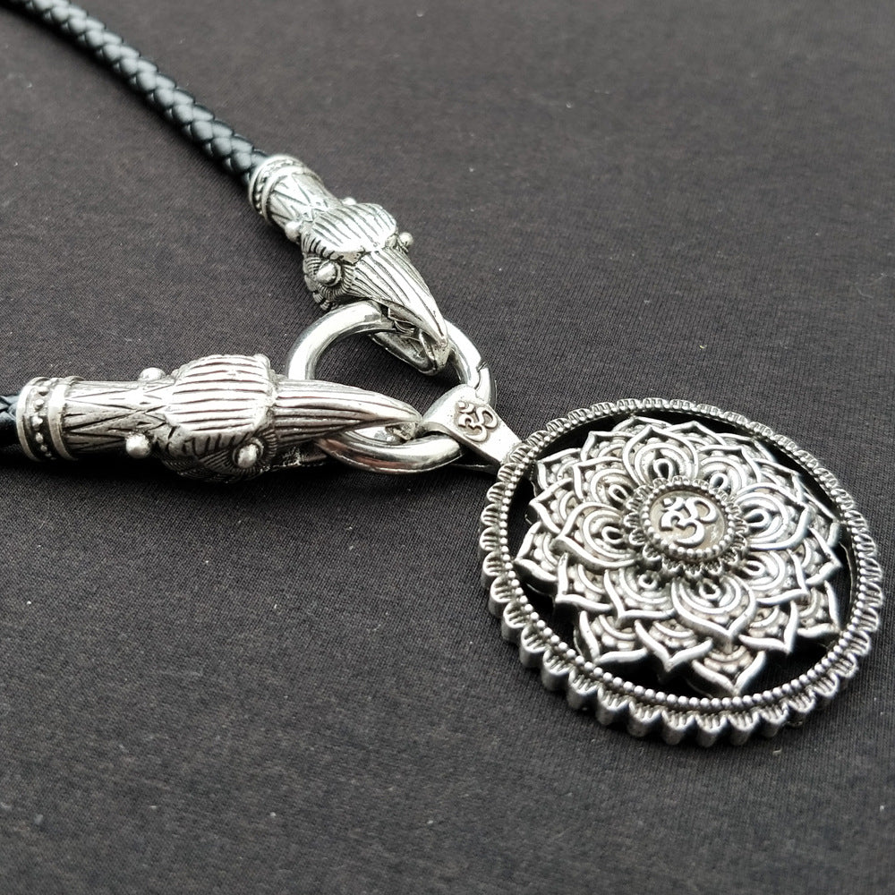 Mystical Mandala OM Necklace with Indian Mythology Inspiration