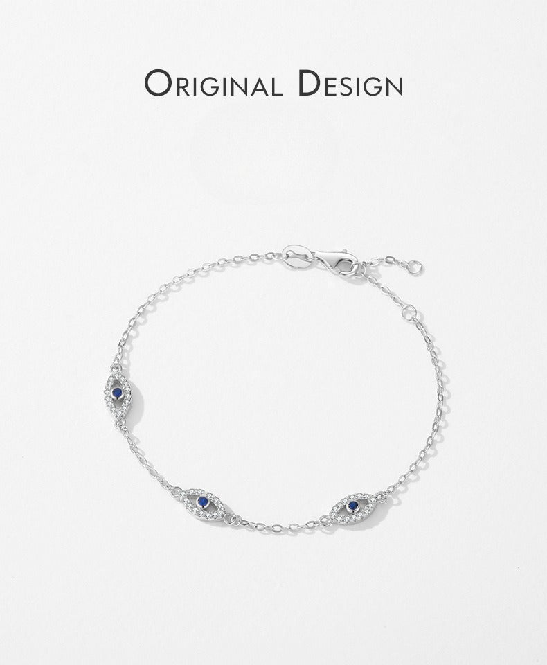 925 Sterling Silver Eye Zircon Bracelet