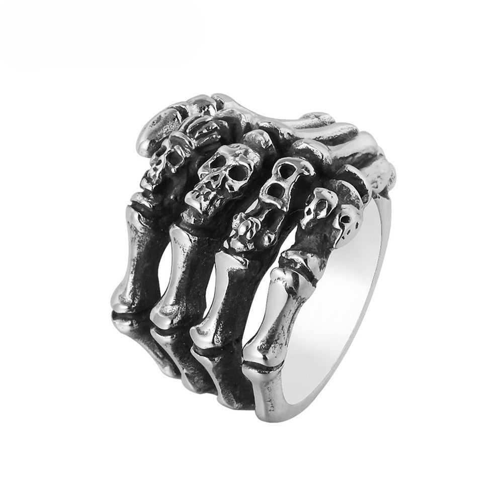 Skull Claw Signet Titanium Steel Ring