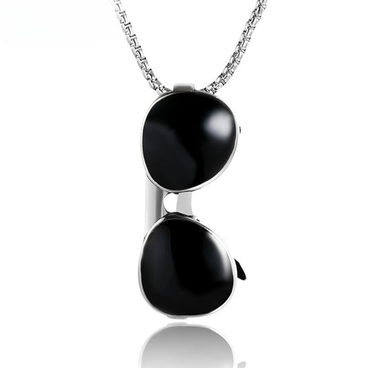 Planderful Steel Pendant Necklace Everyday Genie Unisex Accessory With Bold Protection Statement