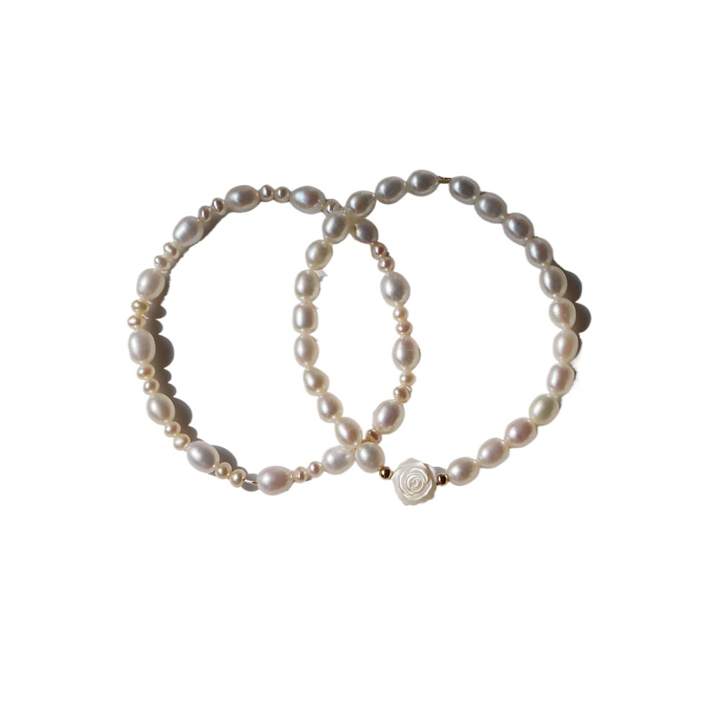 Pearl Camellia Stretch Bracelet