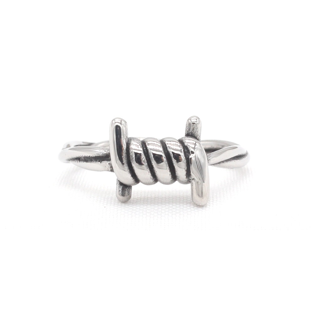 Planderful Titanium Steel Ring Unisex Retro Screw Design For Men And Women Durable Jewelry