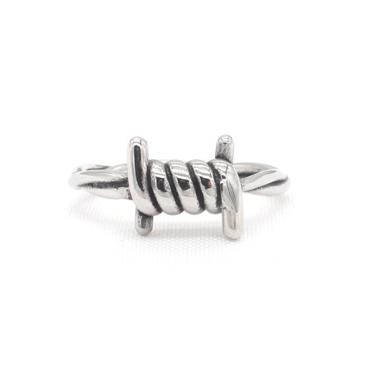 Planderful Titanium Steel Ring Unisex Retro Screw Design For Men And Women Durable Jewelry