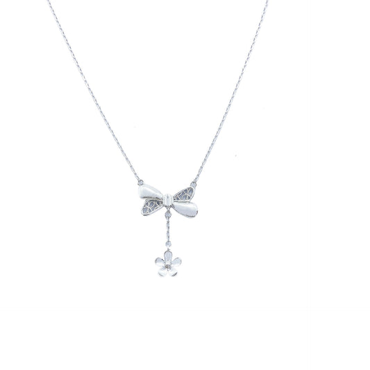 925 Bow 925 Sterling Silver Pendant Necklace