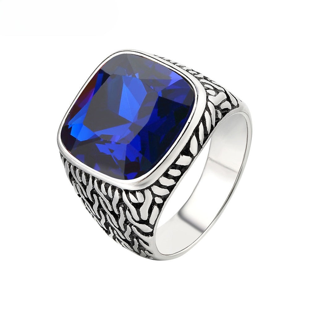 Planderful Zircon Titanium Steel Ring Unisex Jewelry With Premium Protective Statement For Men And Women