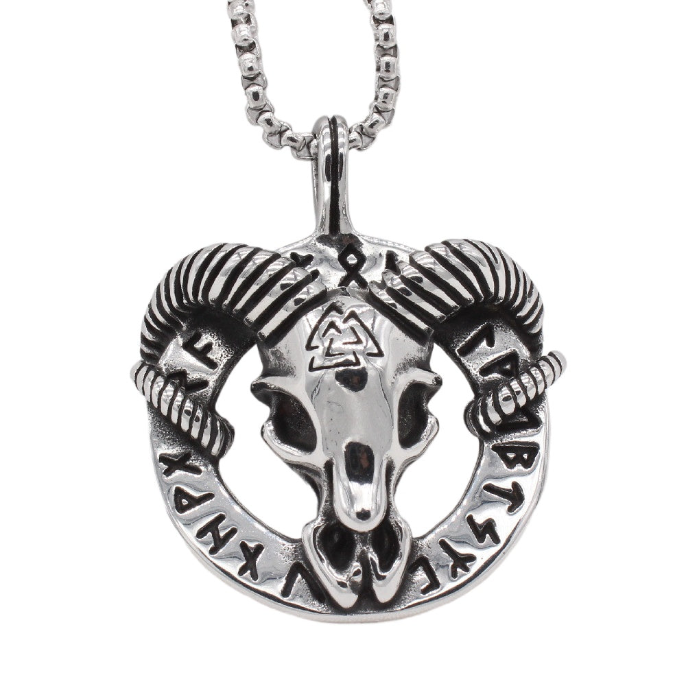 Personalized Retro Men's Titanium Steel Sheephead Pendant - Wholesale Foreign Trade Jewelry
