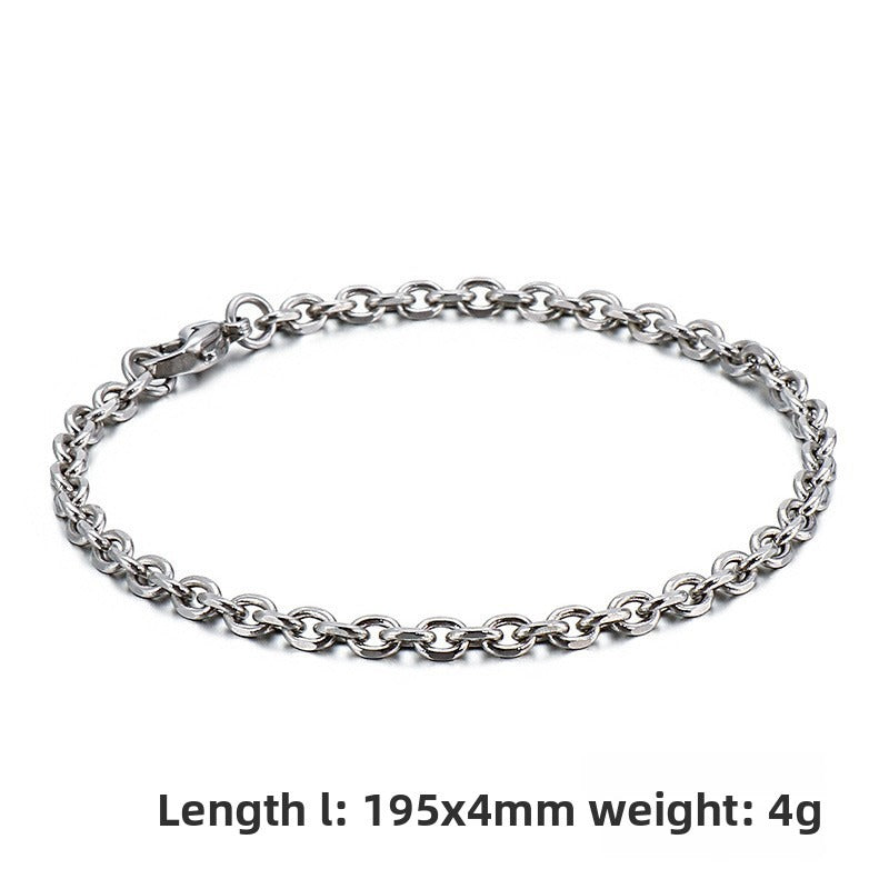 Punk Hip-Hop Stainless Steel – Interlocking O-Tide Unisex Titanium Steel Bracelet