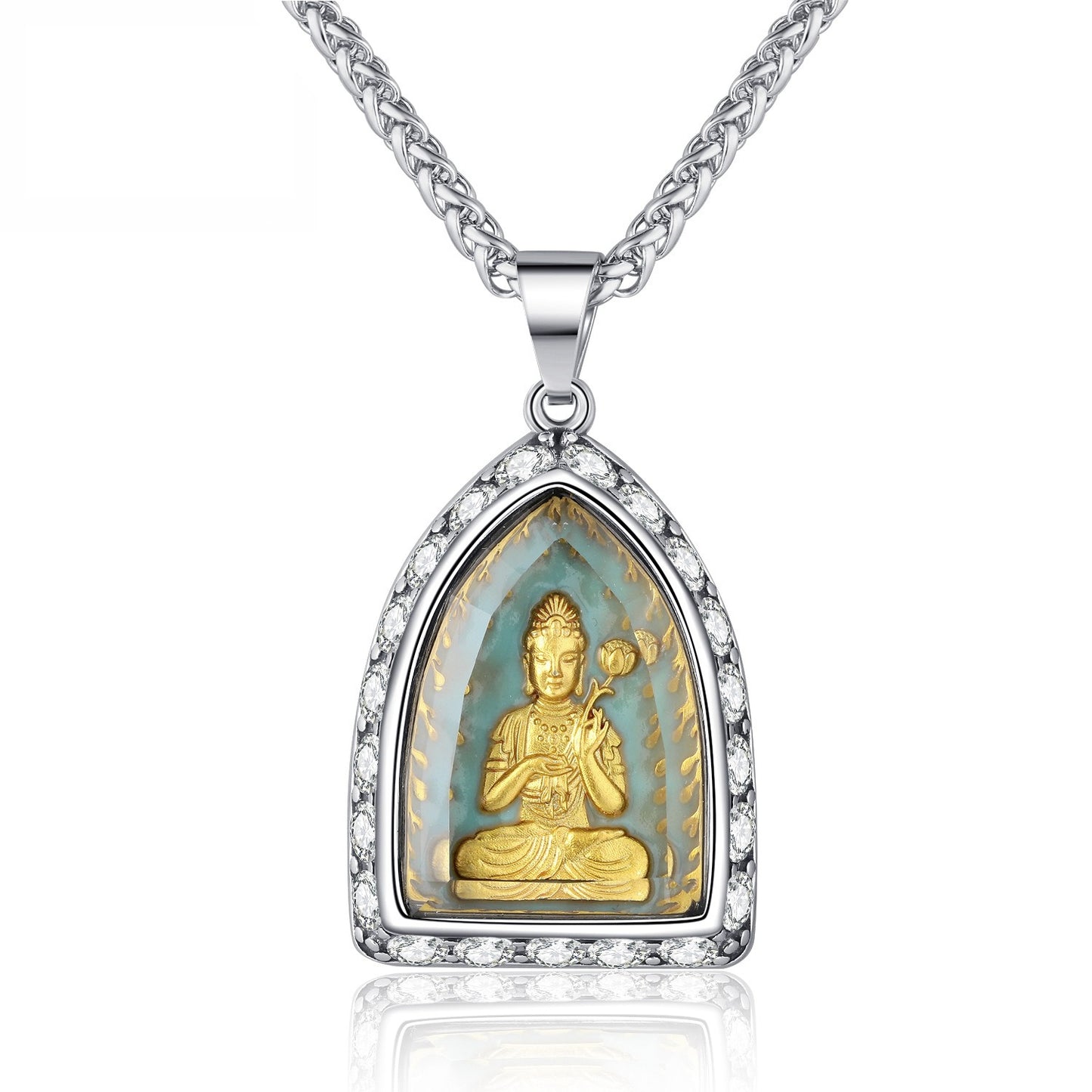 Steel Necklace – Statement Zodiac Amulet