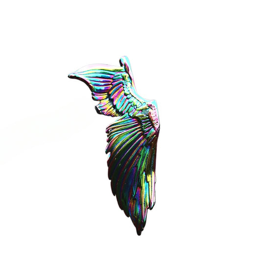 Electroplated Colored Titanium Steel Angel Wings Pendant for Men - Retro Style Accessories