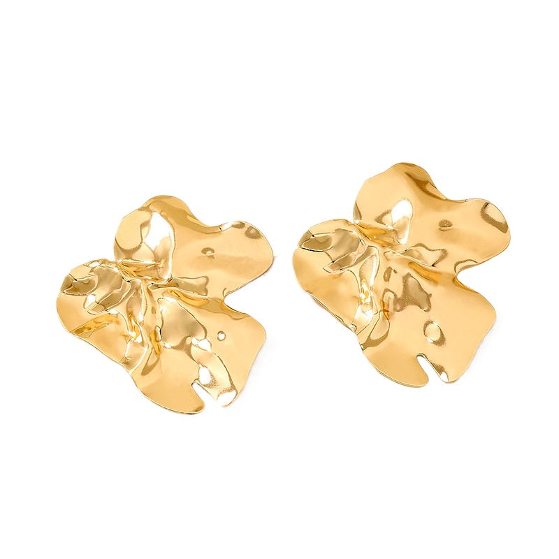 Planderful Vienna Verve Earrings – Trendy Irregular Metal Design