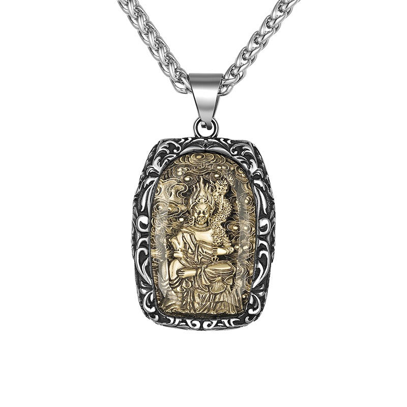 Steel Necklace - Elegant Zodiac Amulet Pendant Inspired By Eight Patron Saint Buddha
