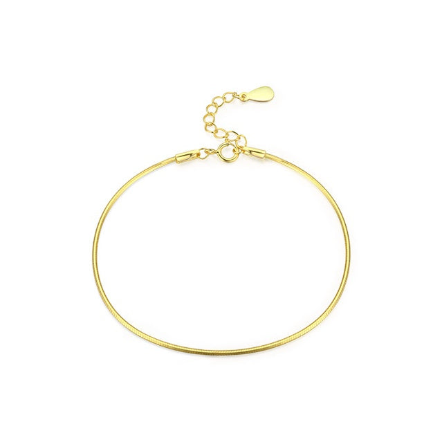 S925 Sterling Silver Snake Bone Chain Bracelet Women's Jewelry