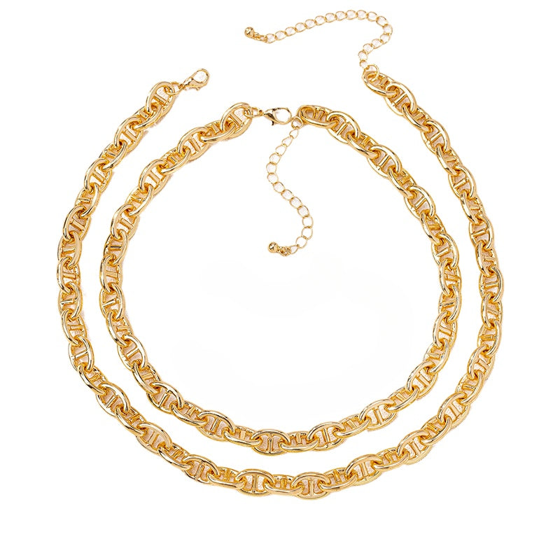 Versatile Retro Chain Necklace Set for Stylish Women
