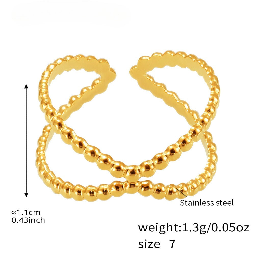 Planderful Geometric Stylish Ring 18K Gold Plated For Women