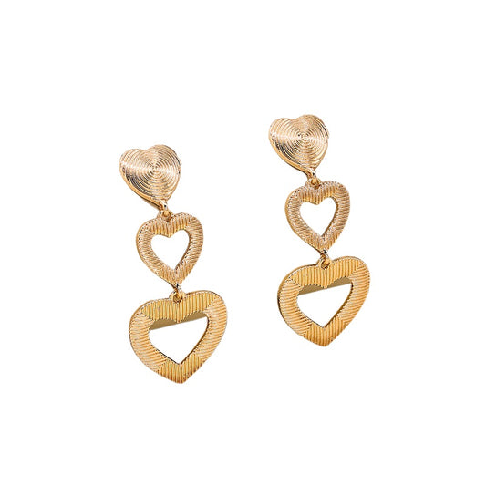 Geometric Love Texture Earrings in Vienna Verve Collection