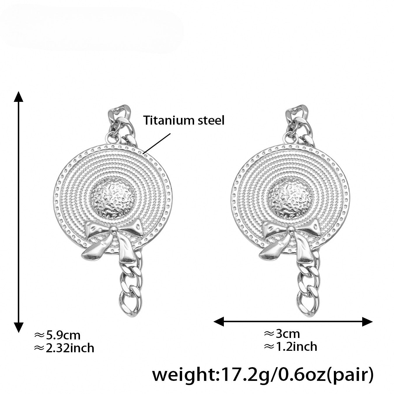 Planderful Eco Friendly Bow Top Hat Fringed Earrings