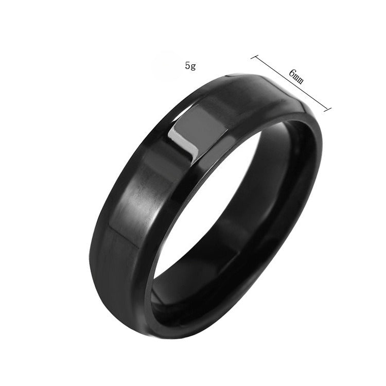 Planderful Unisex Couple Ring Black And White Glossy Finish Minimalist Statement Jewelry For Him And Her