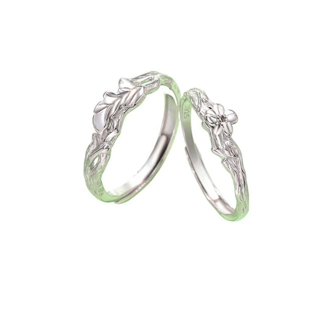 Planderful Everyday Genie – 925 Silver Lilac Couple Ring for Men and Women Valentine’s Day Gifts