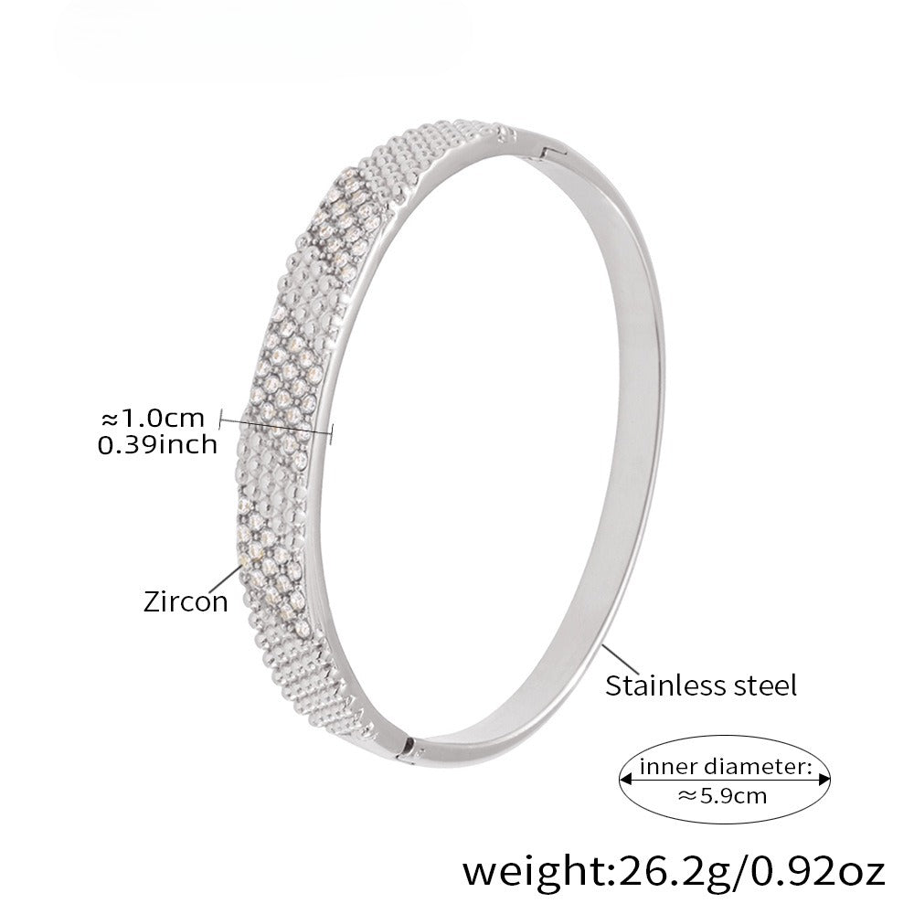 Planderful Pink Zircon Bracelet For Women Luxury Elegant