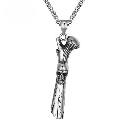 Steel Necklace – Vintage Retro Skull