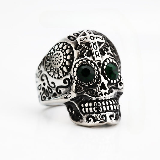 Foreign Trade Fashion New Accessories Titanium Steel Skull Ring