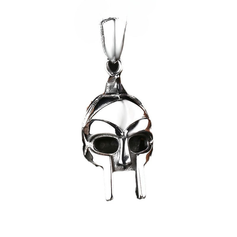 Retro Stainless Steel Roman Warrior Mask Pendant for Men - Wholesale Titanium Steel Jewelry