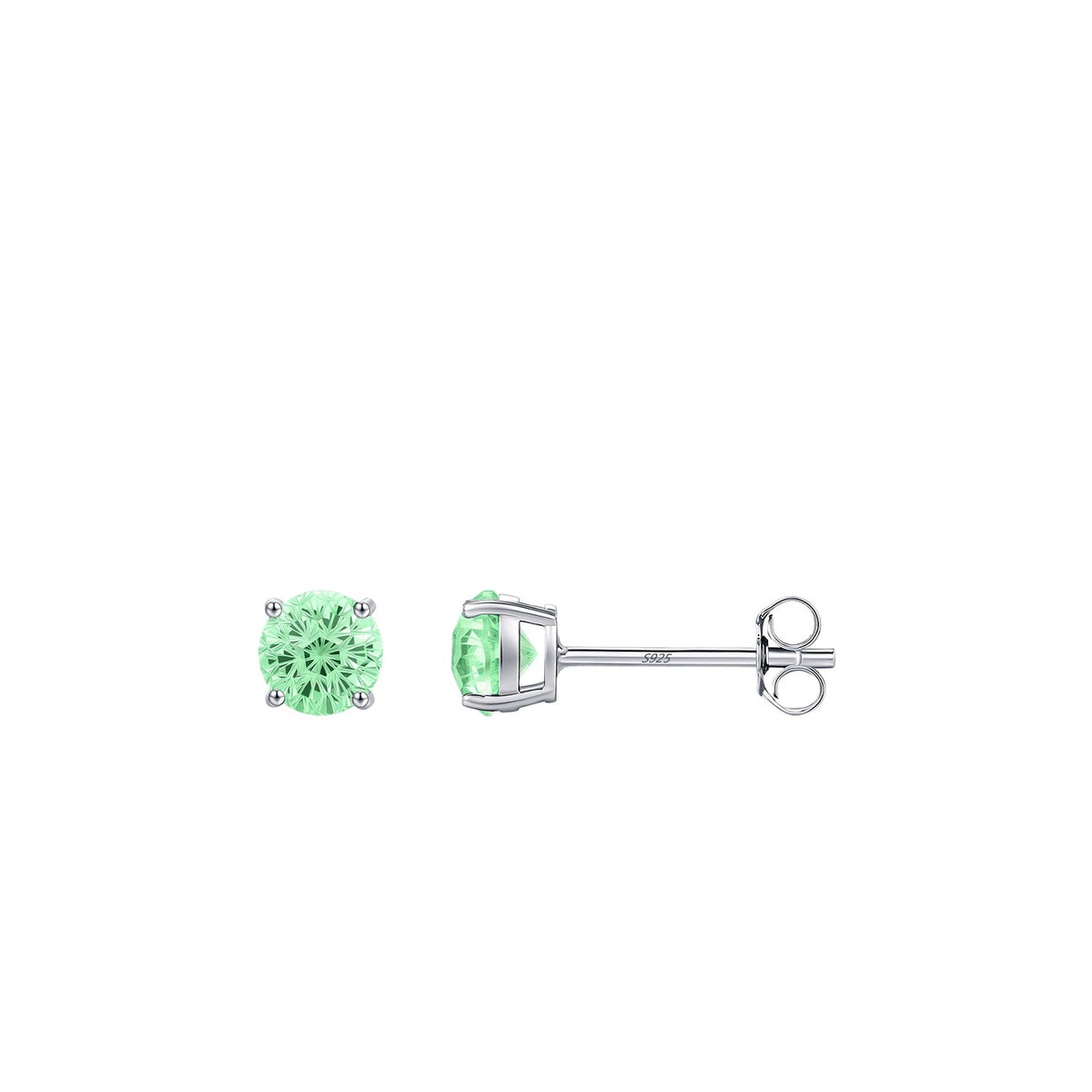 925 Sterling Silver Paraiba-Color Fireworks-Cut Earrings