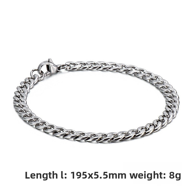 Street Hip-Hop Version Of Stainless Steel Bracelet – Titanium Steel Unisex Bracelet