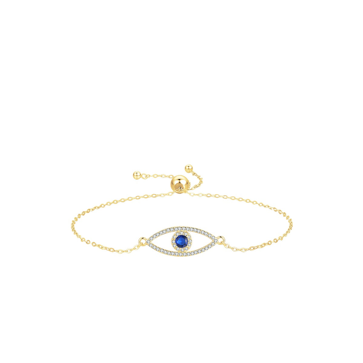 925 Sterling Silver Eye Zircon Bracelet
