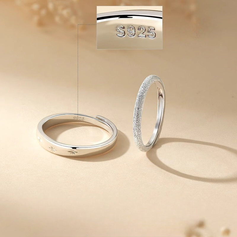 Planderful Sterling Silver Gypsy Couple Ring Open Adjustable For Him And Her Versatile Everyday Style