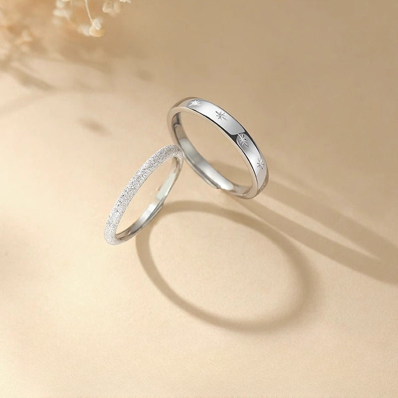 Planderful Sterling Silver Gypsy Couple Ring Open Adjustable For Him And Her Versatile Everyday Style