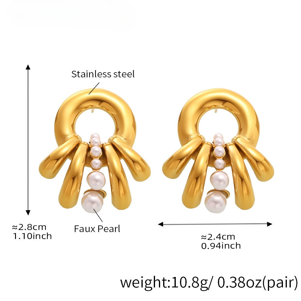 Planderful French Bead Multi Layer Earrings Everyday Luxury