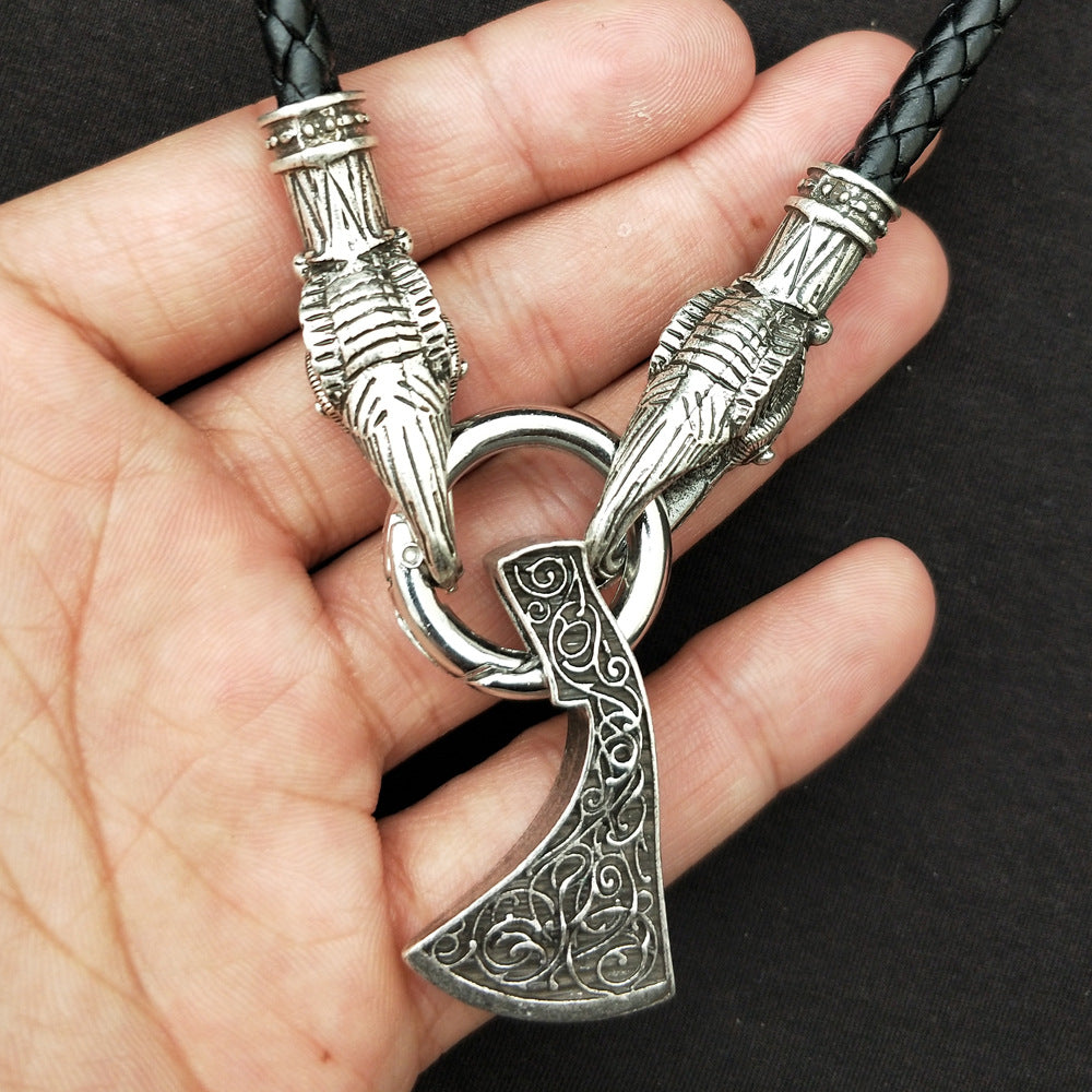 Norse Legacy Viking Axe Pendant Necklace for Men