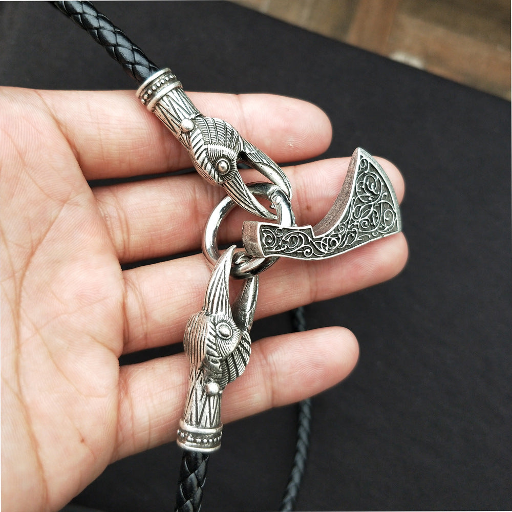 Norse Legacy Viking Axe Pendant Necklace for Men
