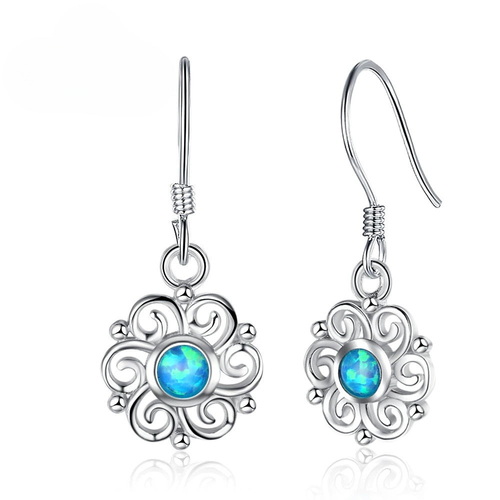 Planderful Jewelry Sterling Silver Opal Earrings