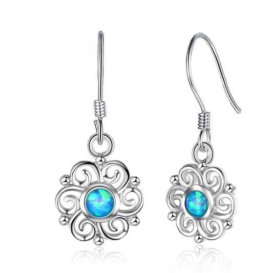 Planderful Jewelry Sterling Silver Opal Earrings