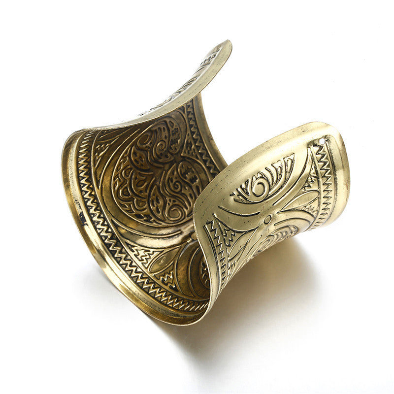 Embossed Retro Alloy Bracelet for Women - Vienna Verve Collection