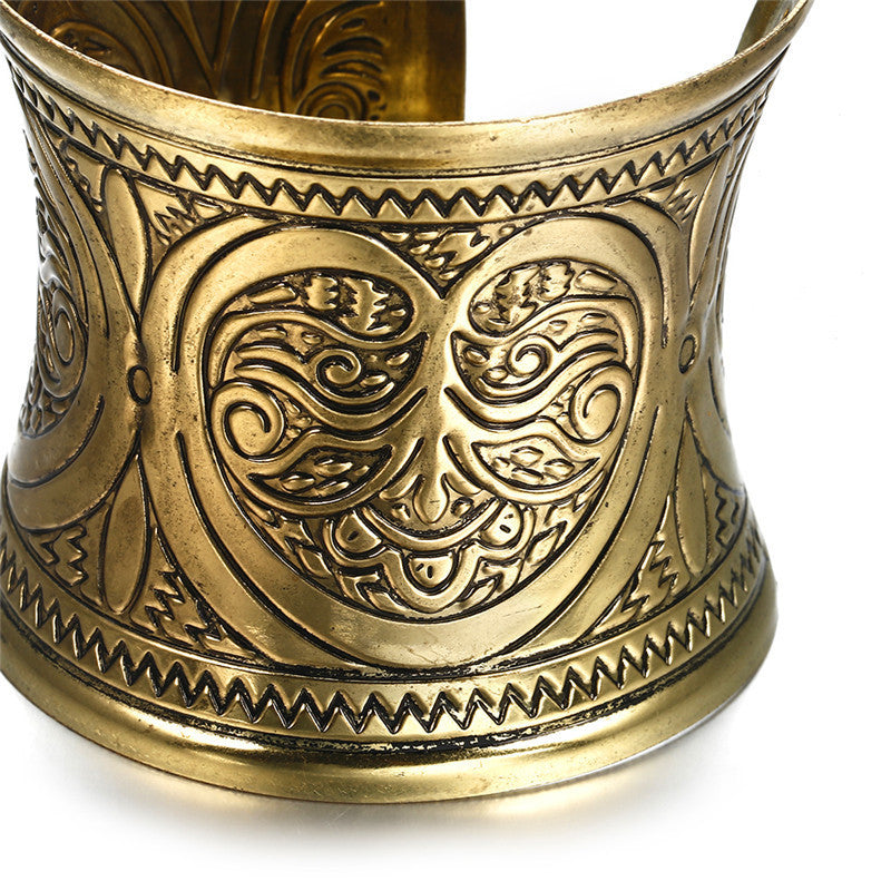 Embossed Retro Alloy Bracelet for Women - Vienna Verve Collection