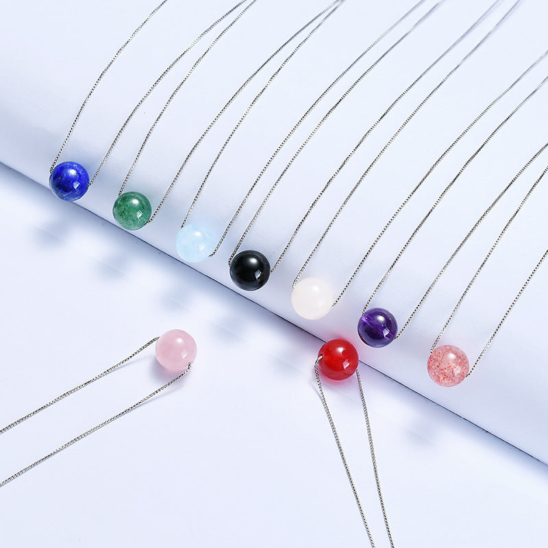 Elegant Sterling Silver Crystal Necklace for Women