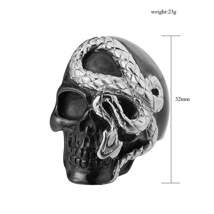 Titanium Steel Skull Ring