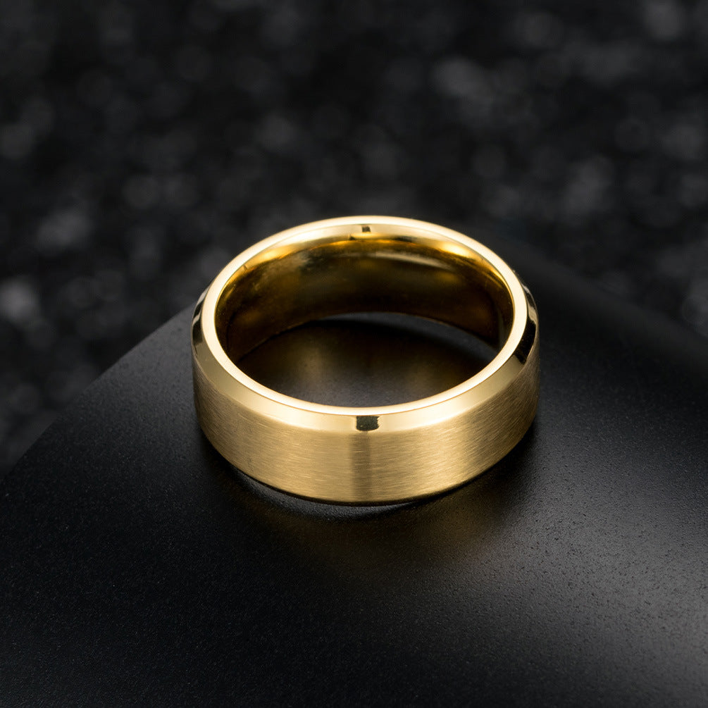 Matte Black Titanium Ring 8mm Brushed Unisex Jewelry For Couples By Planderful Personalized Ring For Men And Women