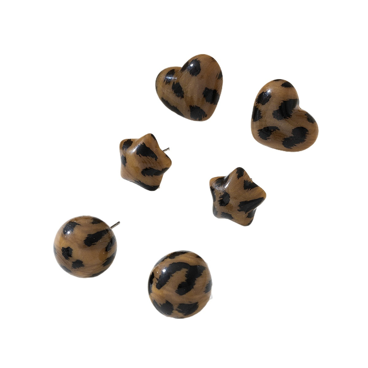 Planderful Vienna Verve Earrings Set – Trendy Retro Leopard Print Design