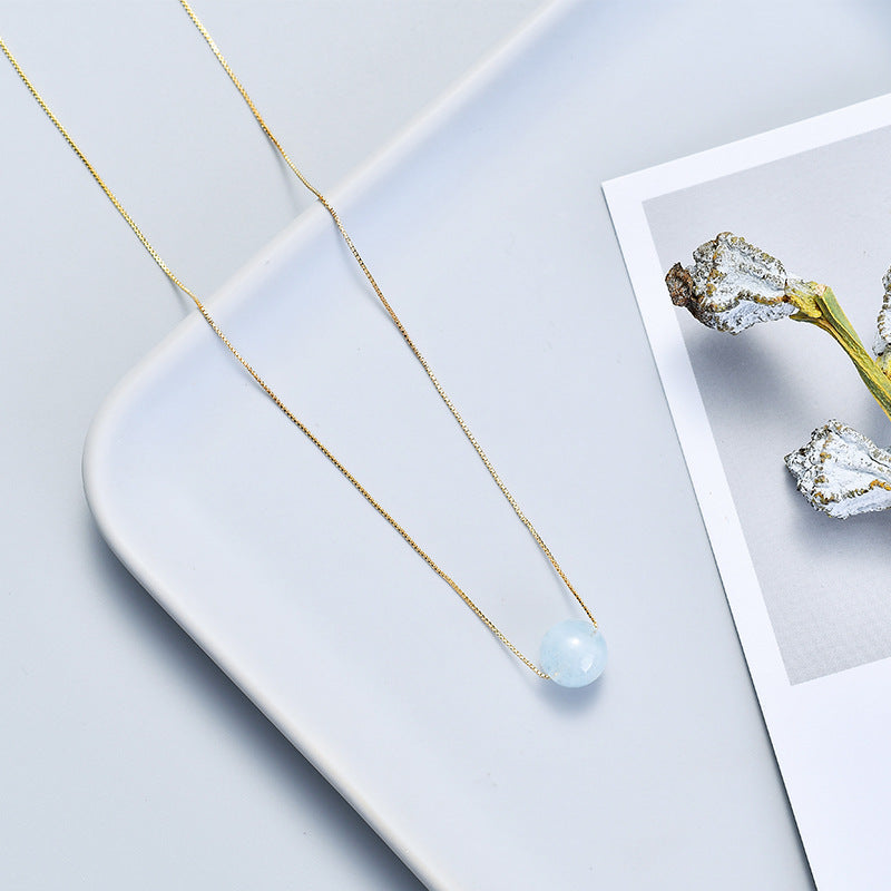 Elegant Sterling Silver Crystal Necklace for Women