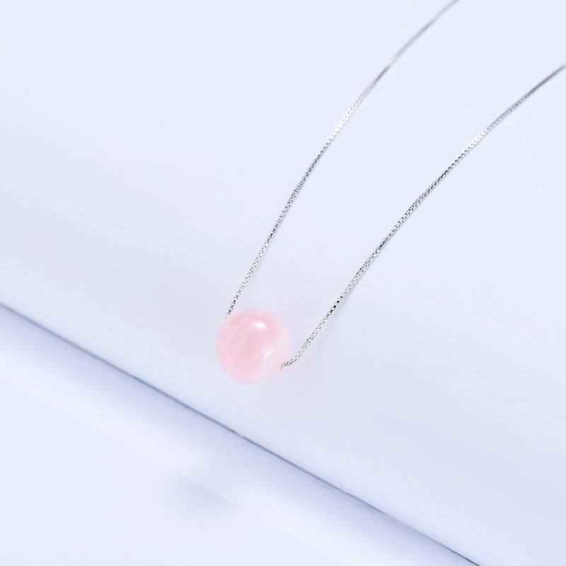 Elegant Sterling Silver Crystal Necklace for Women