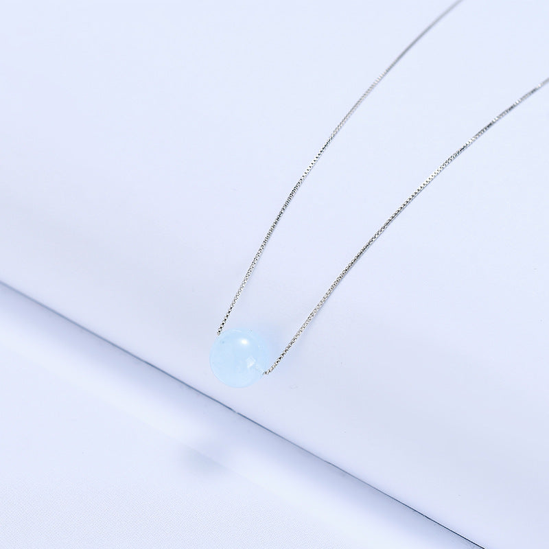 Elegant Sterling Silver Crystal Necklace for Women